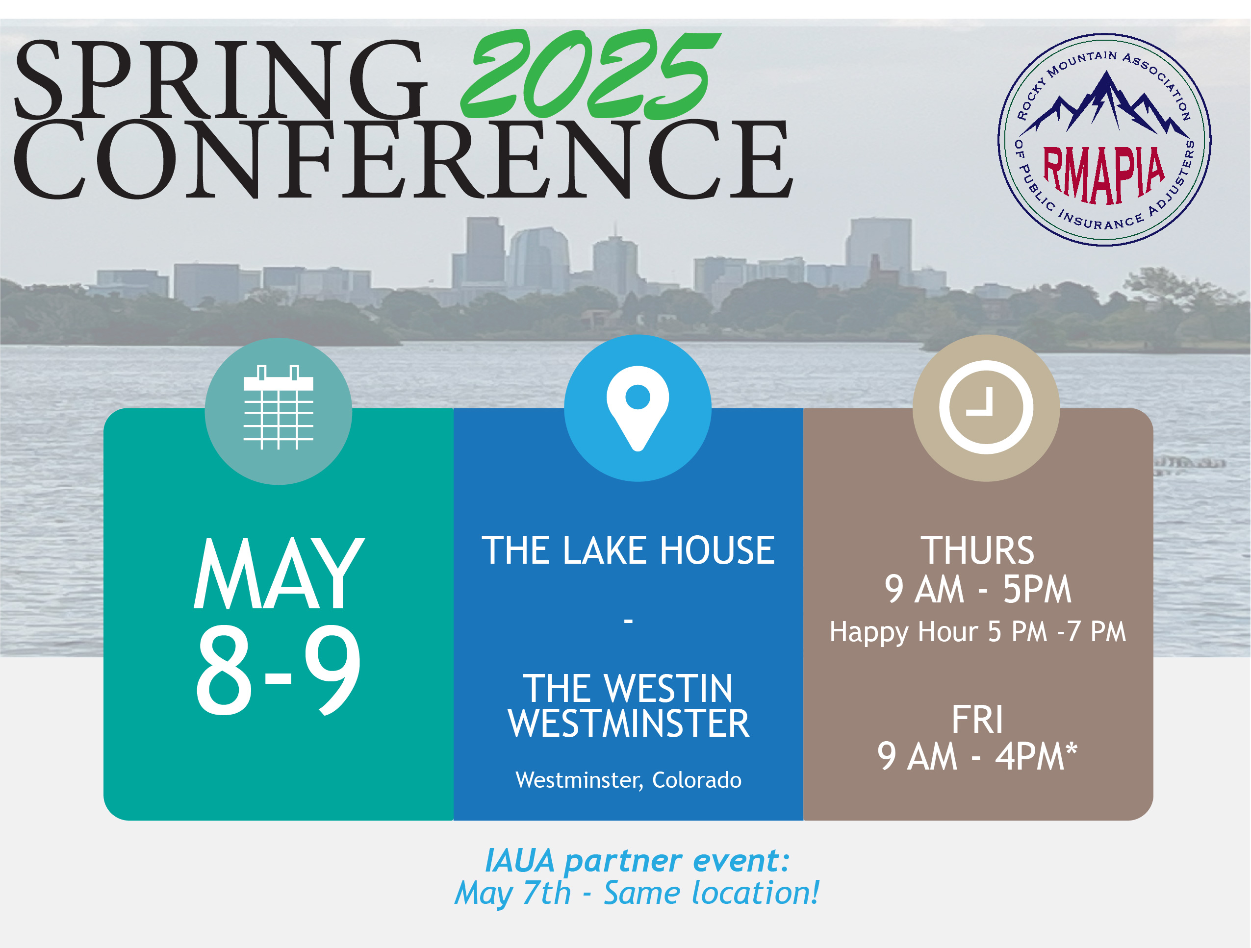 Conference 2025 westin with IAUA HH seminar banner of Denver skyline