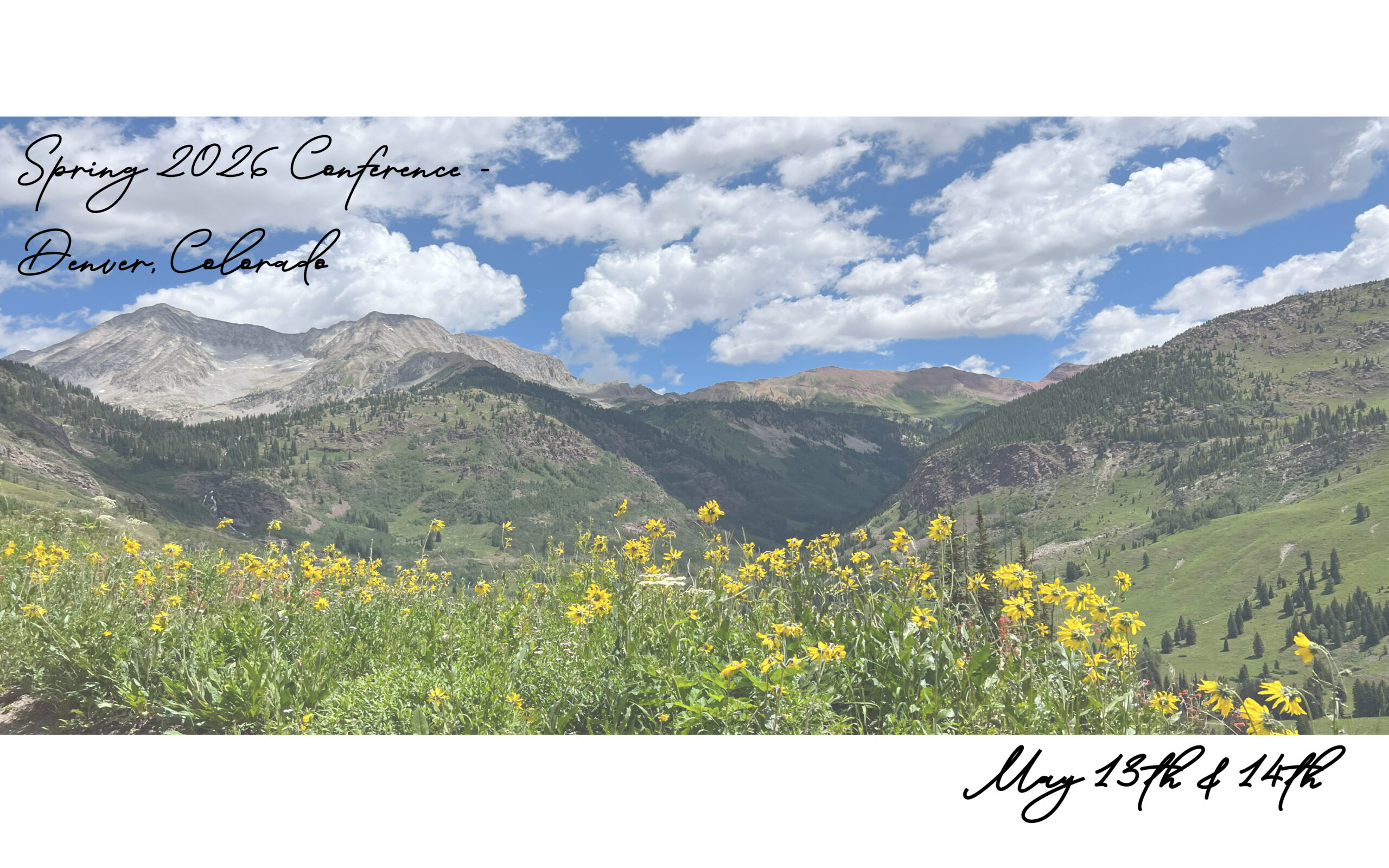 2026 conference SPRING seminar banner of Denver skyline